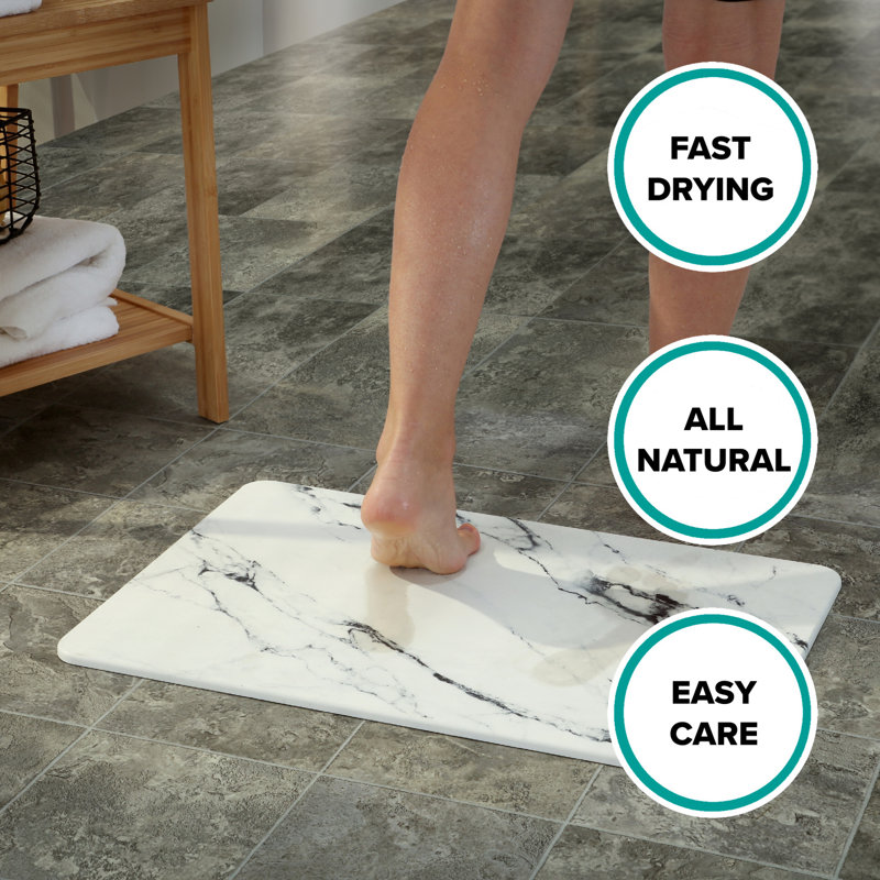 Latitude Run® Gelissa Quick Dry Bath Mat in Marble & Reviews | Wayfair